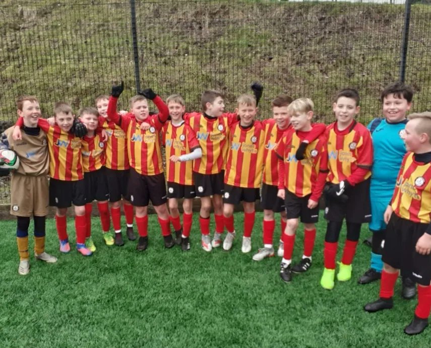Our U12s and U14s in their new strips <a href="/joneswhyte/">Jones Whyte</a>