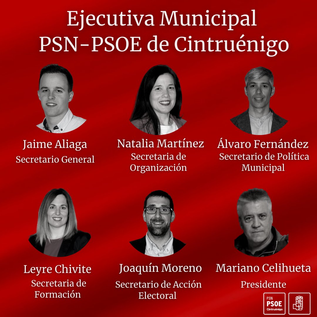 psoecintruenigo's tweet photo. 👉Ayer celebramos la asamblea extraordinaria para elegir a la nueva ejecutiva Municipal para los próximos cuatro años.

✅Jaime Aliaga reelegido secretario general siendo su candidatura la única presentada.

#Avanzamos
#Cintruénigo 
#NuevaEjecutivaMunicipal https://t.co/b9Hh3NOhHW