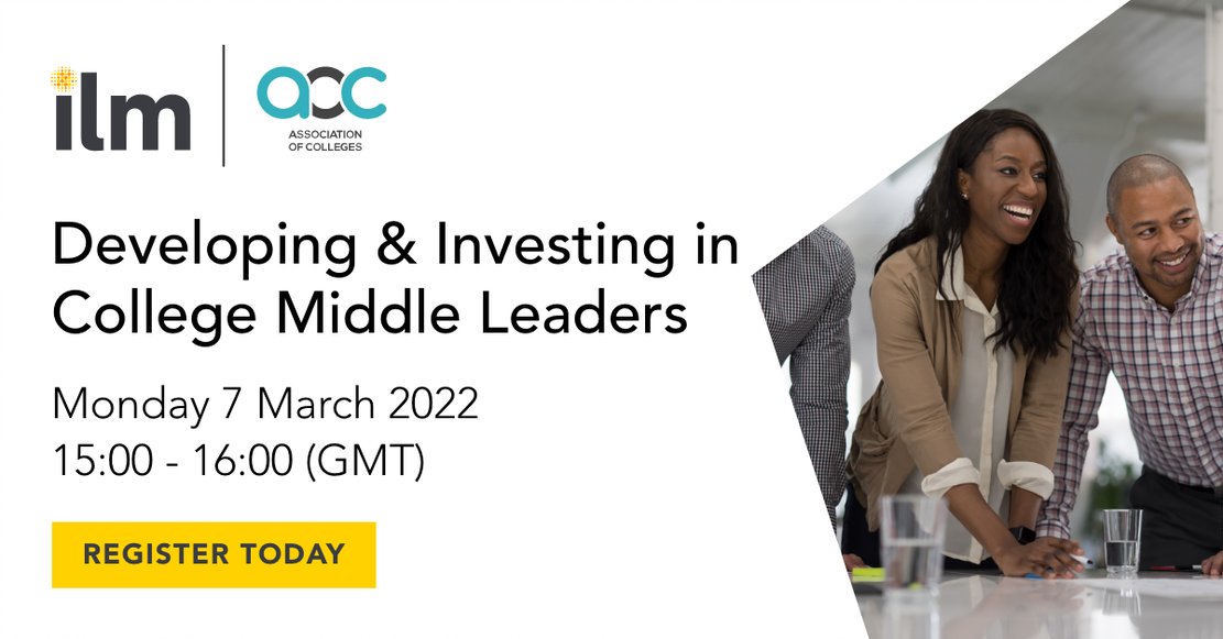 cityandguilds's tweet photo. We’re pleased to announce the launch of a brand new research report, in collaboration with @AoC_info
Join David Phillips and guest panelists on Mon 7 March for the launch
Register here https://t.co/EfKrTGVW3n
#middlemanagers #seniorleaders #FEcolleges #leadershipwithoutlimits https://t.co/SzzxyXMKyU