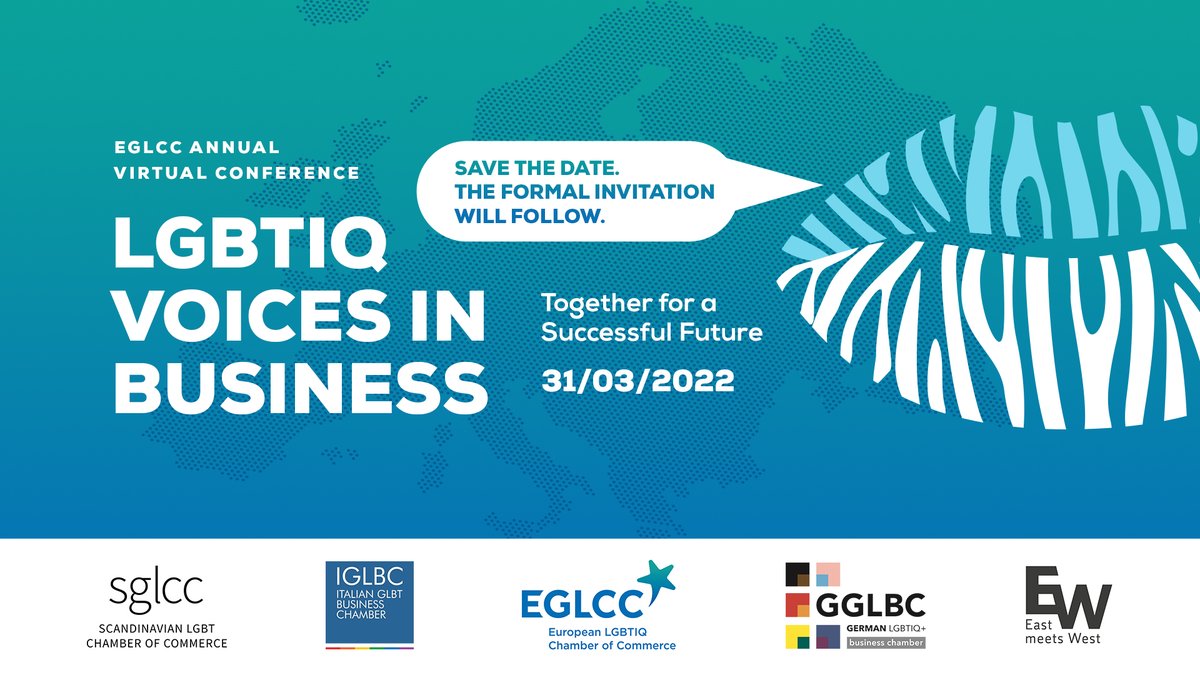 📣 BIG news! Thrilled to invite you to our first *virtual* annual conference: The #LGBTIQ Voices in Business: Together for a Successful Future ⭐️ 

Save the date for: March 3️⃣1️⃣ from 2 PM CET. Via Zoom. Registration link &amp; agenda will follow.  

<a href="/emwbusiness/">East meets West</a> #lgbtiqa #Diversity
