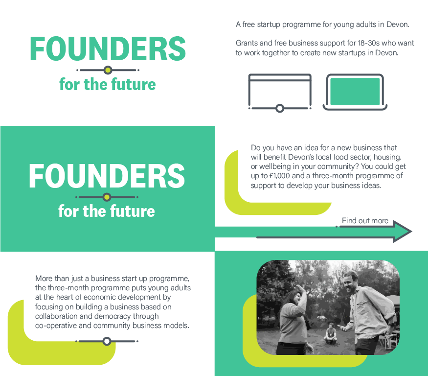 ProsperityDevon's tweet photo. Are you aged 18-30? Have an enterprising idea to build a fair economy in #Devon?

📢 7pm TONIGHT~ Join the Info session for Founders for the Future~ Find out how you can get free startup support &amp; up to £1000 grant

👉 https://t.co/dG6I9ZqK1A

@SchSocEnt @DCCeconomy @StirToAction https://t.co/liIIMyJLUt
