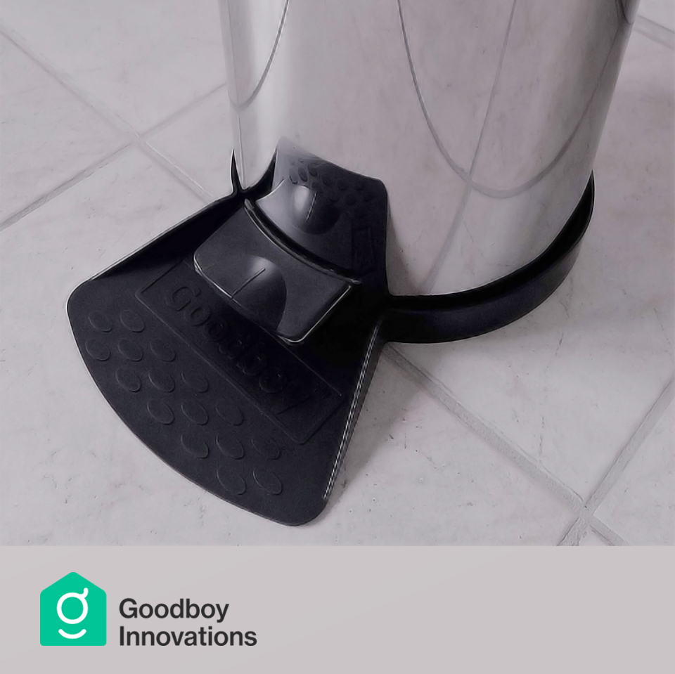 Did you know our product is unique to us and a global first? UK conceived &amp; produced but sold across the EU. Solve  the problem of moving pedal bins, prevent damaged walls/floors and catch spills! It's a Goodboy. goodboyinnovations.com + Amazon &amp; eBay. Thanks for your support!