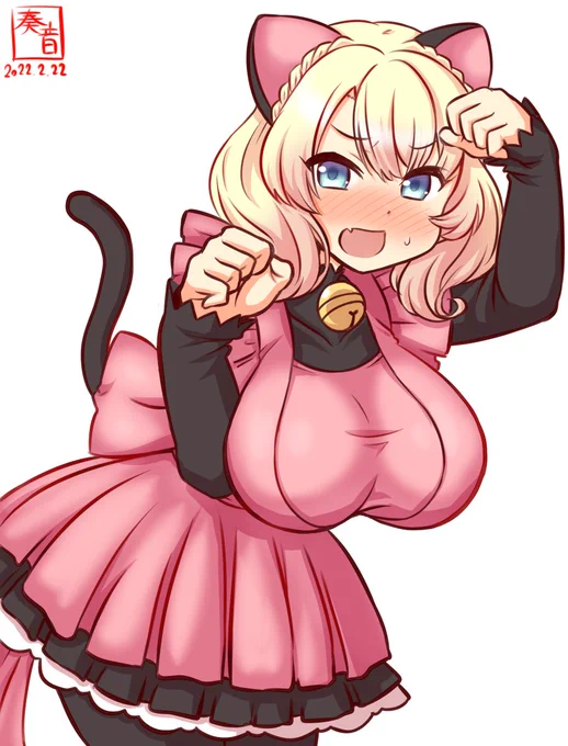 「きょ、今日はCat girlをやってあげるわ。
  …今日だけよ。勘違いはしないでね!?」

#艦これ版深夜の真剣お絵描き60分一本勝負
#艦これ版真剣お絵描き60分一本勝負_20220222
#コロラド 