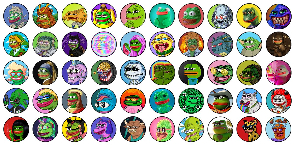We have already issued 50 coins and in honor of this we are starting a Giveaway. 3 winners will be chosen in 48hrs. Each one will receive any coin of their choice!

🐸 Like &amp; RT
🌈 Tag friends (more tags = more chances)
opensea.io/collection/fro…

LOVE, PEACE &amp; FROGFAM ☯️ GOOD LUCK!