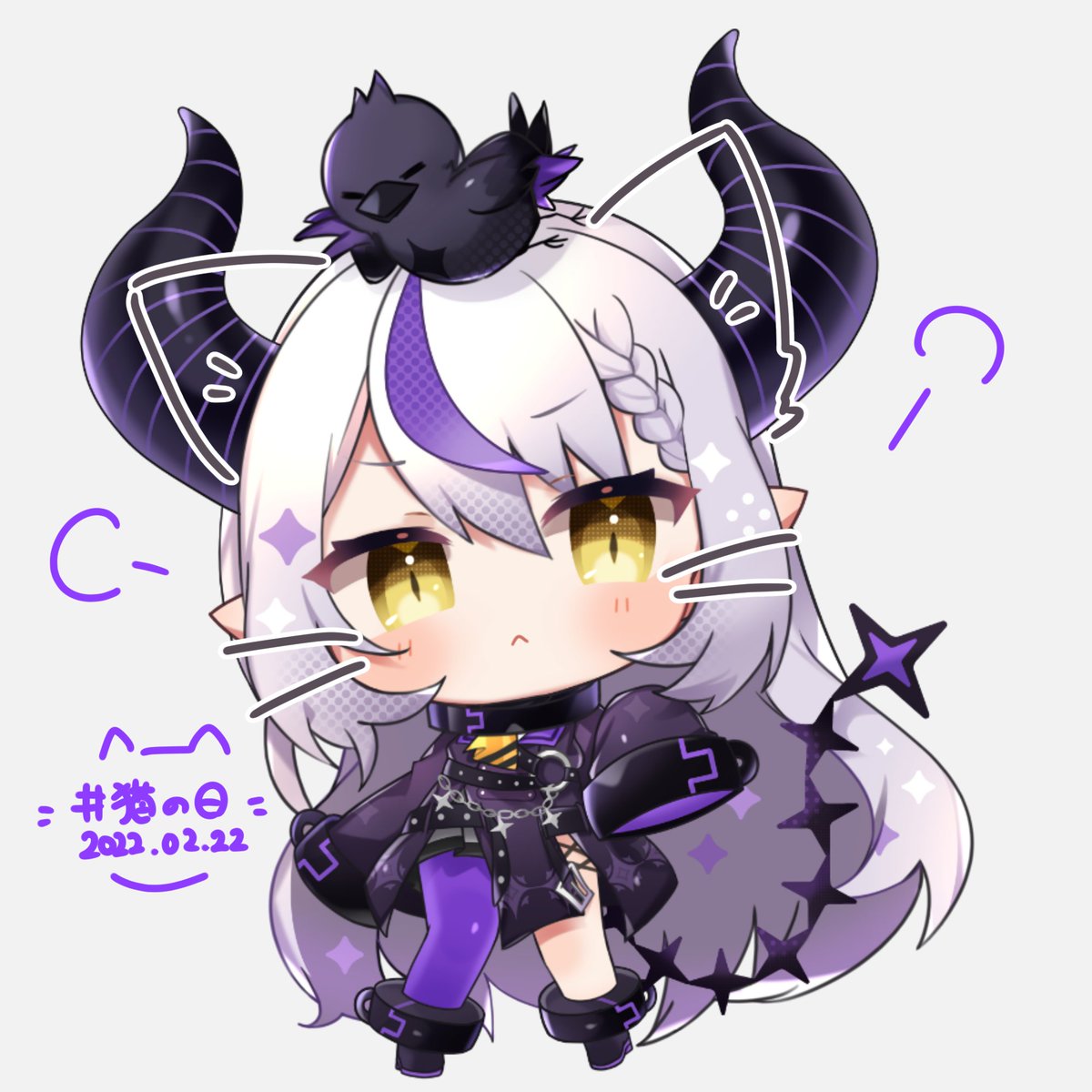 ラプラス・ダークネス 「「吾輩は猫ではない!!!」 #laplus_artdesu 」|柏瀬かるね🐾のイラスト
