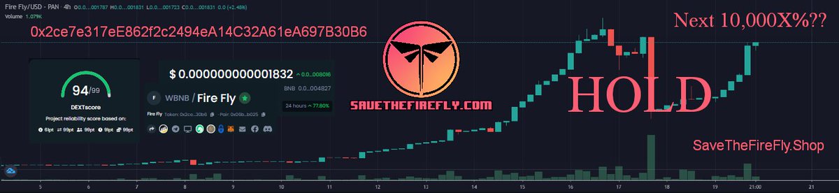 futuresoption's tweet photo. FireFly #token
20% Redistribution & Reward
At FireFly we support the conservation of Fireflies
Up 20,000% since day 1
Stealth launched. 1 Month old 600 organic holders, over $80,000 current price staked Don't miss out!
#NFTs #SaveTheFirefly #pancakeswap
https://t.co/CO3d3igWeM https://t.co/IdGDaQmXij