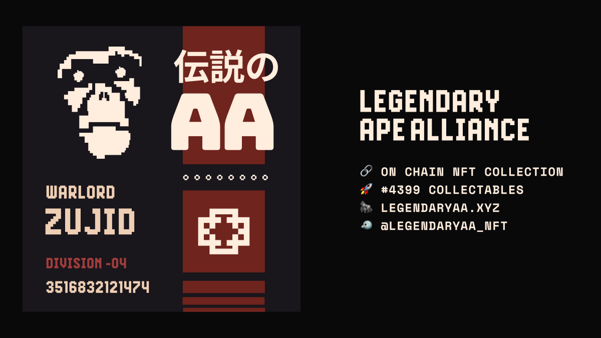 LegendaryAA_NFT's tweet photo. 👋Hello! Follow and RT for #Whitelist eligibility. 🦍We'll be making some exciting announcements soon! Watch this space 👀  #LegendaryAA #NFT #NFTCommunuty #NFTCollection #NFTdrop #NFTProject #newnftdrop #OnChain more@ https://t.co/j6afN5xRFJ https://t.co/Ua31hAcCGz