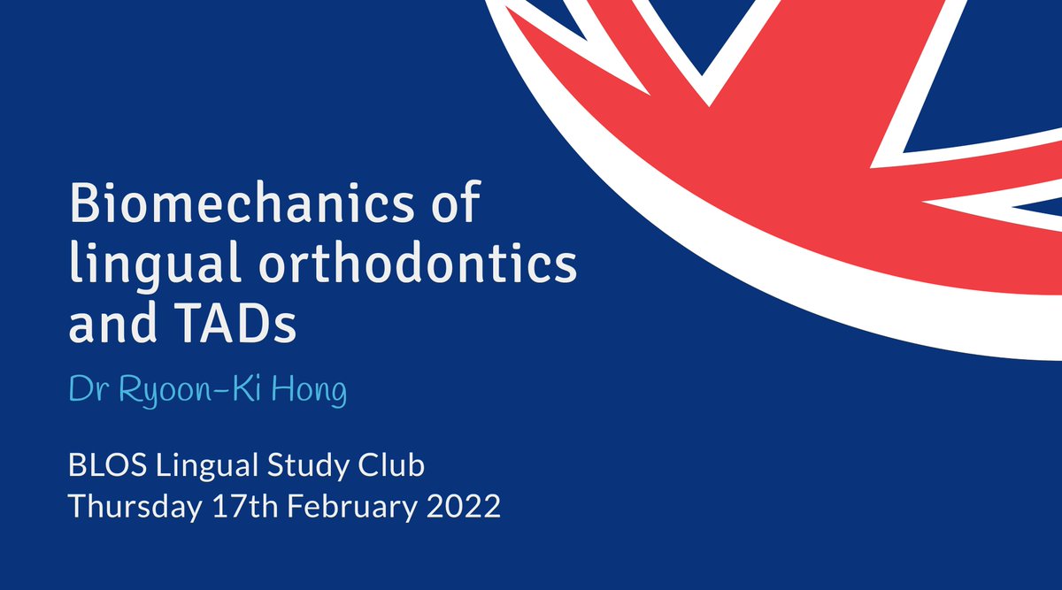 A recording of last week’s Lingual Study Club with Dr Ryoon-Ki Hong is now available in the members’ area of our website blos.co.uk. Dr Hong gave an excellent presentation on the Biomechanics of Lingual Orthodontics and TADs – enjoy! #lingualstudyclub