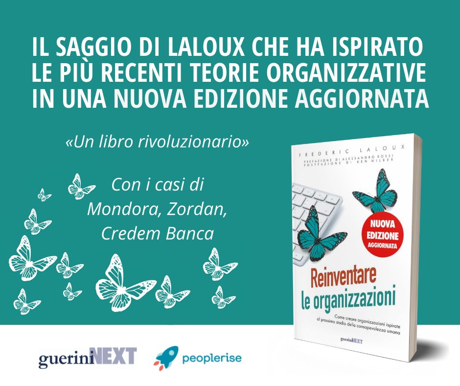 Il libro che ha ispirato le più recenti e rivoluzionarie teorie organizzative in una nuova edizione aggiornata! Dal 24/02 torna in libreria #Laloux pubblicato in Italia per la 1° volta nel 2016 in collaborazione con Peoplerise, ora arricchito dai casi di <a href="/mondora/">mondora</a> #Zordan <a href="/credem/">Credem Banca</a>