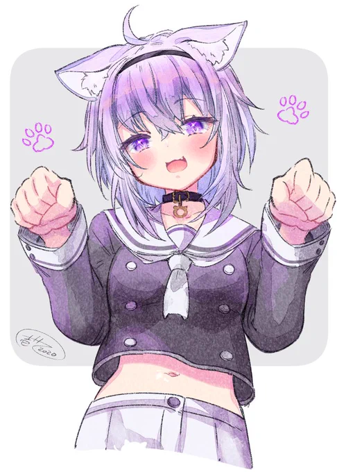 🎉HappyBirthday🐱記念再掲🎉
#絵かゆ #猫又おかゆ生誕祭2022 
