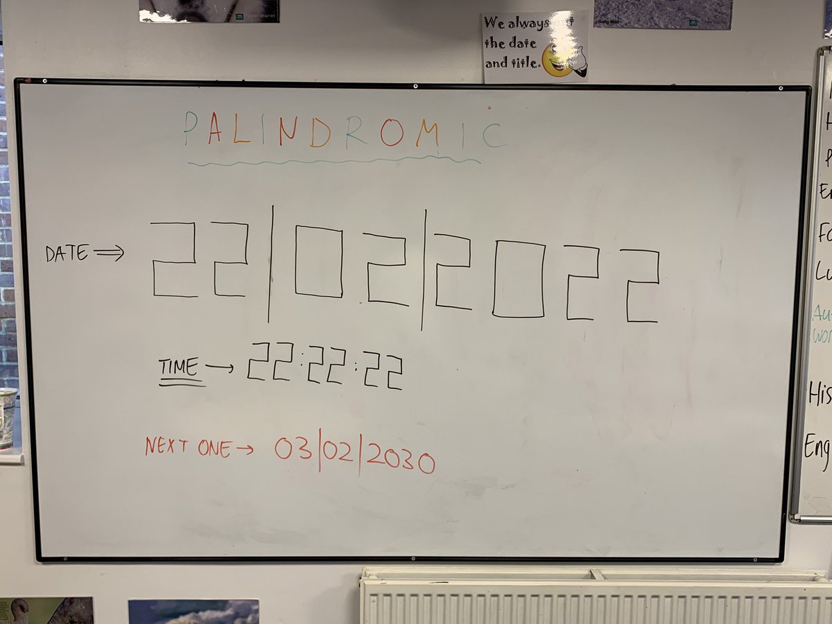 Looking forward to 10:22pm today! #palindrome #palindromeday #PalindromeDate #PalindromeWeek #Palindromic