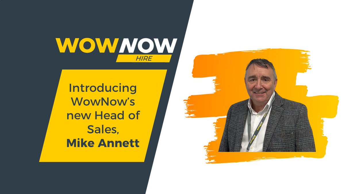 We're delighted to announce the appointment of Mike Annett as WowNow Hire's new Head of Sales.
Mike brings a wealth of knowledge and experience to WowNow Hire having been in sales for over 35 years,

To explore the full article, please click here: wownowhire.co.uk/news/introduci…

#wownow