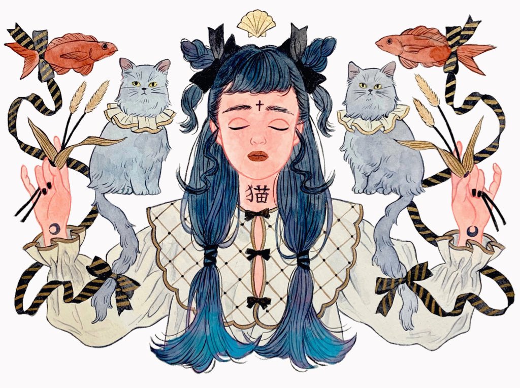 「#猫の日 🥰 」|金井香凛のイラスト