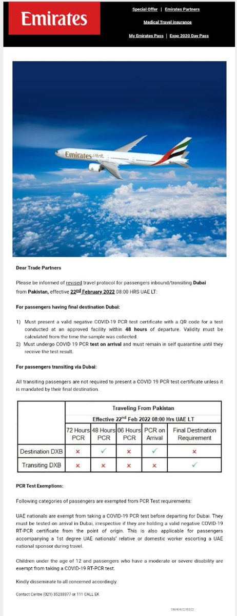 1secalert's tweet photo. #Dubai withdraws requirement for pre-departure #RapidPCR test for those arriving from #India, #Pakistan, #Bangladesh and #SriLanka with immediate effect
#Travel #advisor https://t.co/pBQt8hyXPI