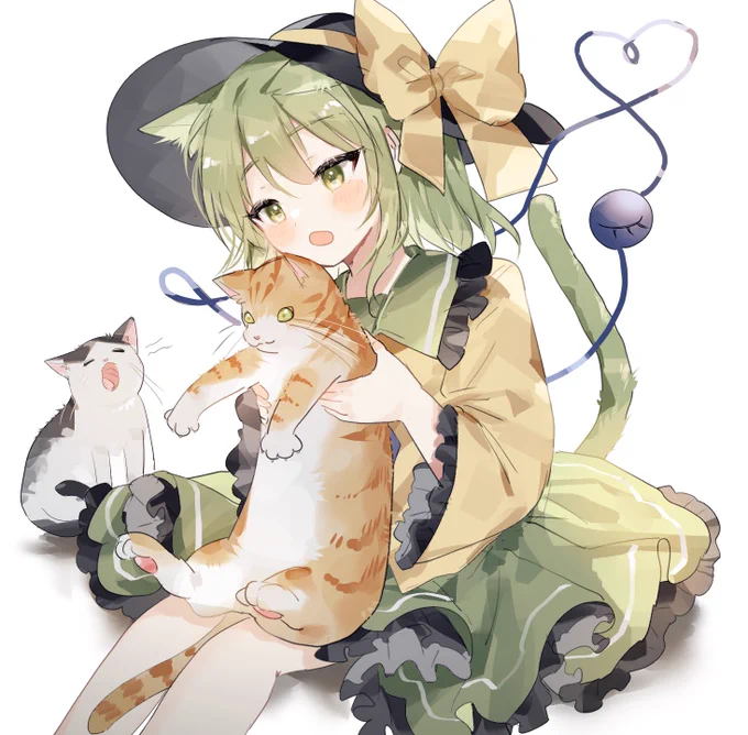 こいしちゃんと伸びるねこ
 #ねこの日 
