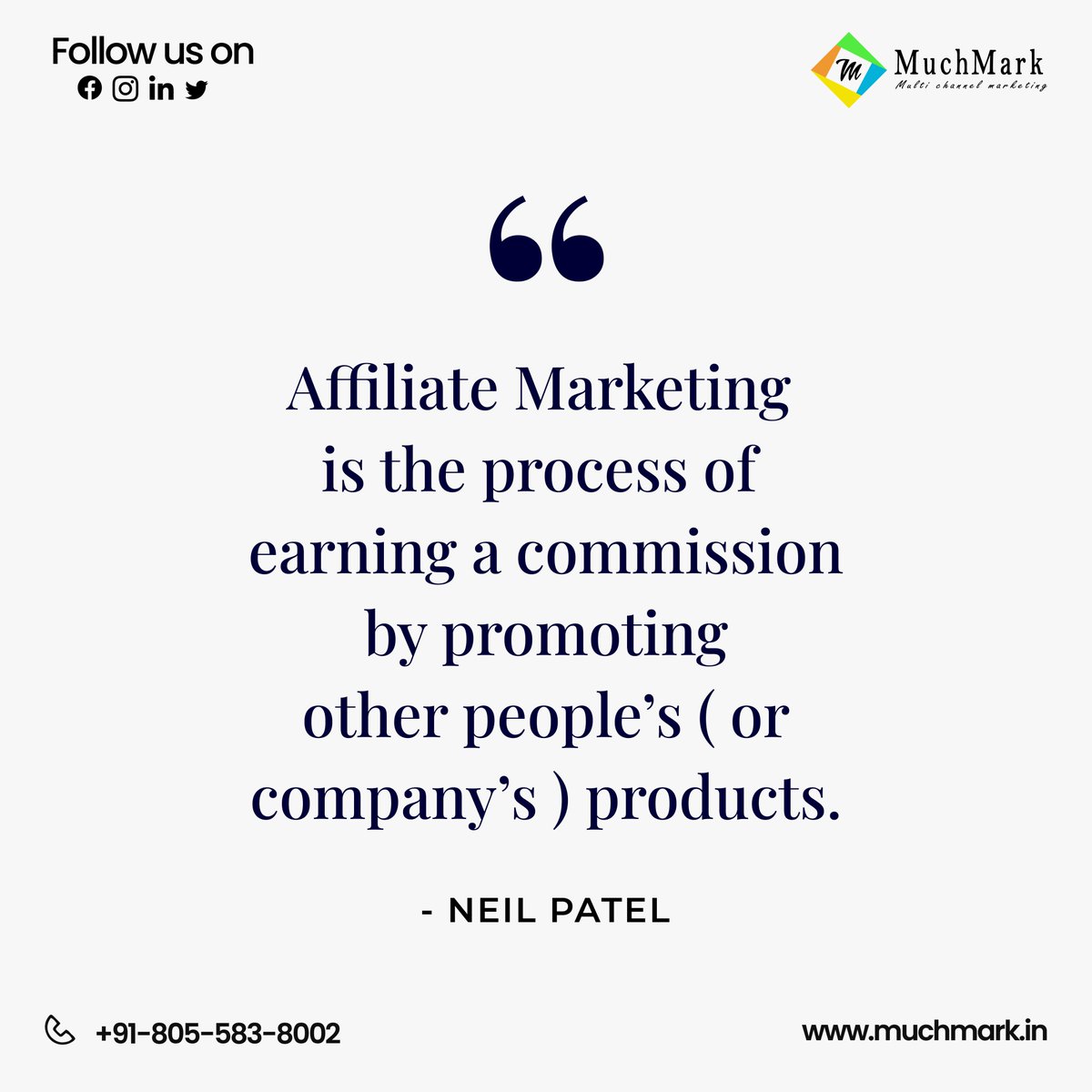 Do you know what is affiliate marketing ?
.
.
#digitalmarketing #digitalmarketingtips
#neilpatel #neilpateldigital