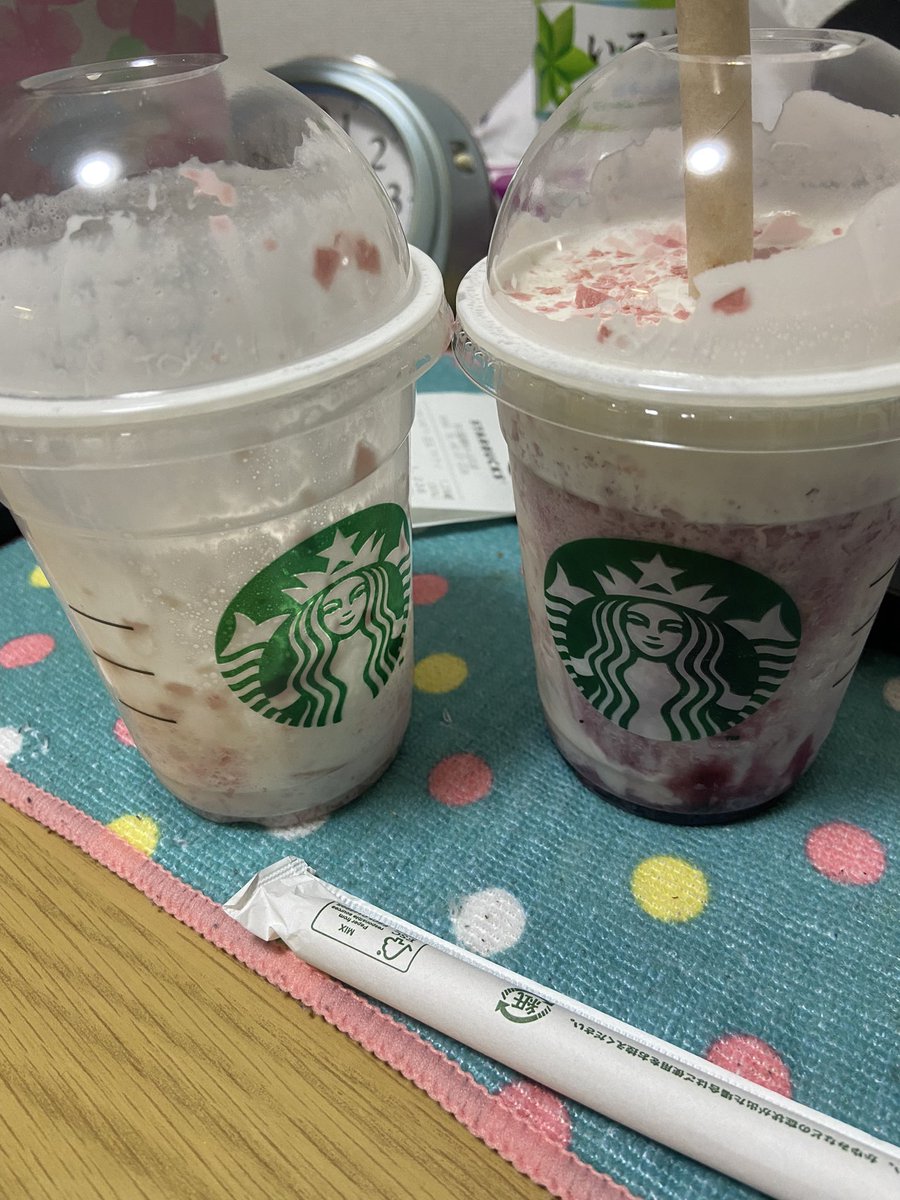 Br0Lc's tweet photo. #さくらカシスストロベリー白玉フラペチーノ
#さくらストロベリー白玉フラペチーノ

カシスの方が断然美味しかった✨ https://t.co/lJIatO6eGT