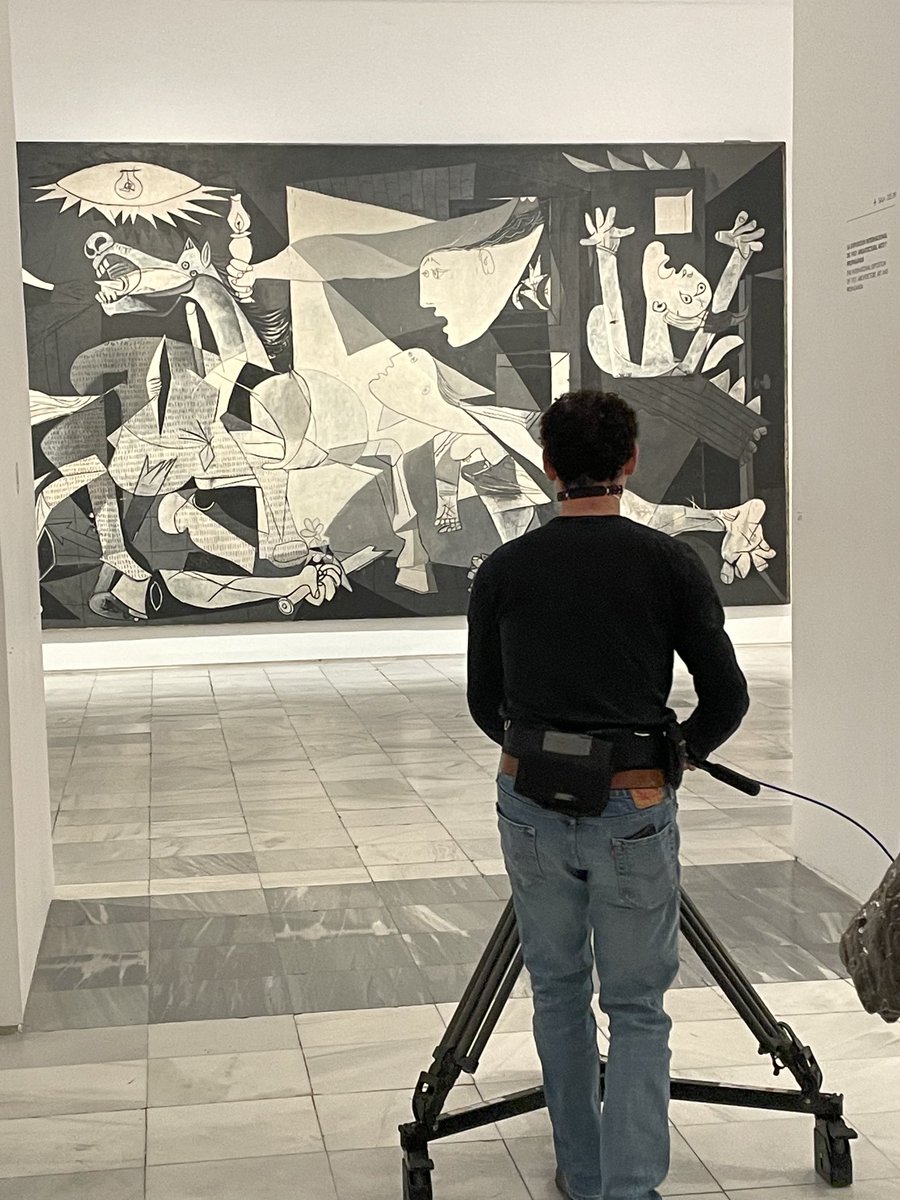 filming Guernica - what a morning to be doing this ..