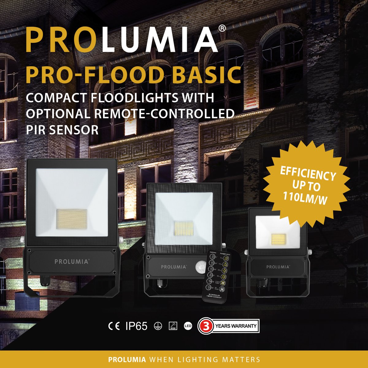 NEW! The Prolumia Pro-Flood Basic Series 💥
The Prolumia Pro-Flood Basic series consists of three compact floodlights which can be used for both indoor and outdoor applications. Discover more > lnkd.in/eKVvaz6a

#Prolumia #led #floodlight