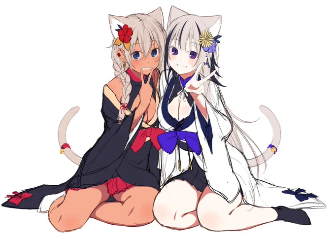 うちのカップル猫ちゃんズです #猫の日 