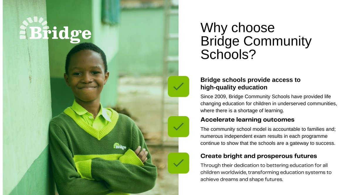 BridgeIntlAcads's tweet photo. Bridge Community Schools provide high-quality education, that accelerates learning outcomes and is dedicated to bettering education for all children.
For more info: https://t.co/ZdBRfRSesX
#BridgeIntlAcads https://t.co/ubX7ESxKAg