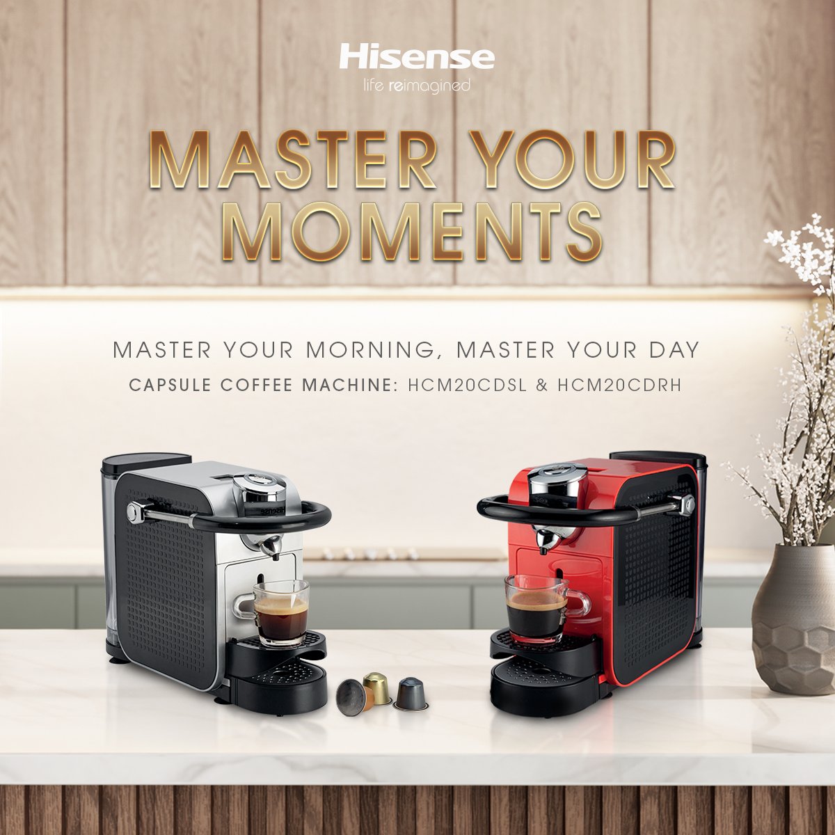 HisenseSA's tweet photo. Stay ‘grounded’ with the Hisense Capsule Coffee Machine featuring ergonomic design and precise temperature control.
Master your morning, Master your day.
#Hisense #HisenseSA #MasterYourMorning #MasterYourDay #MasterYourMoments #HisenseZA https://t.co/WX7wGbqv2N