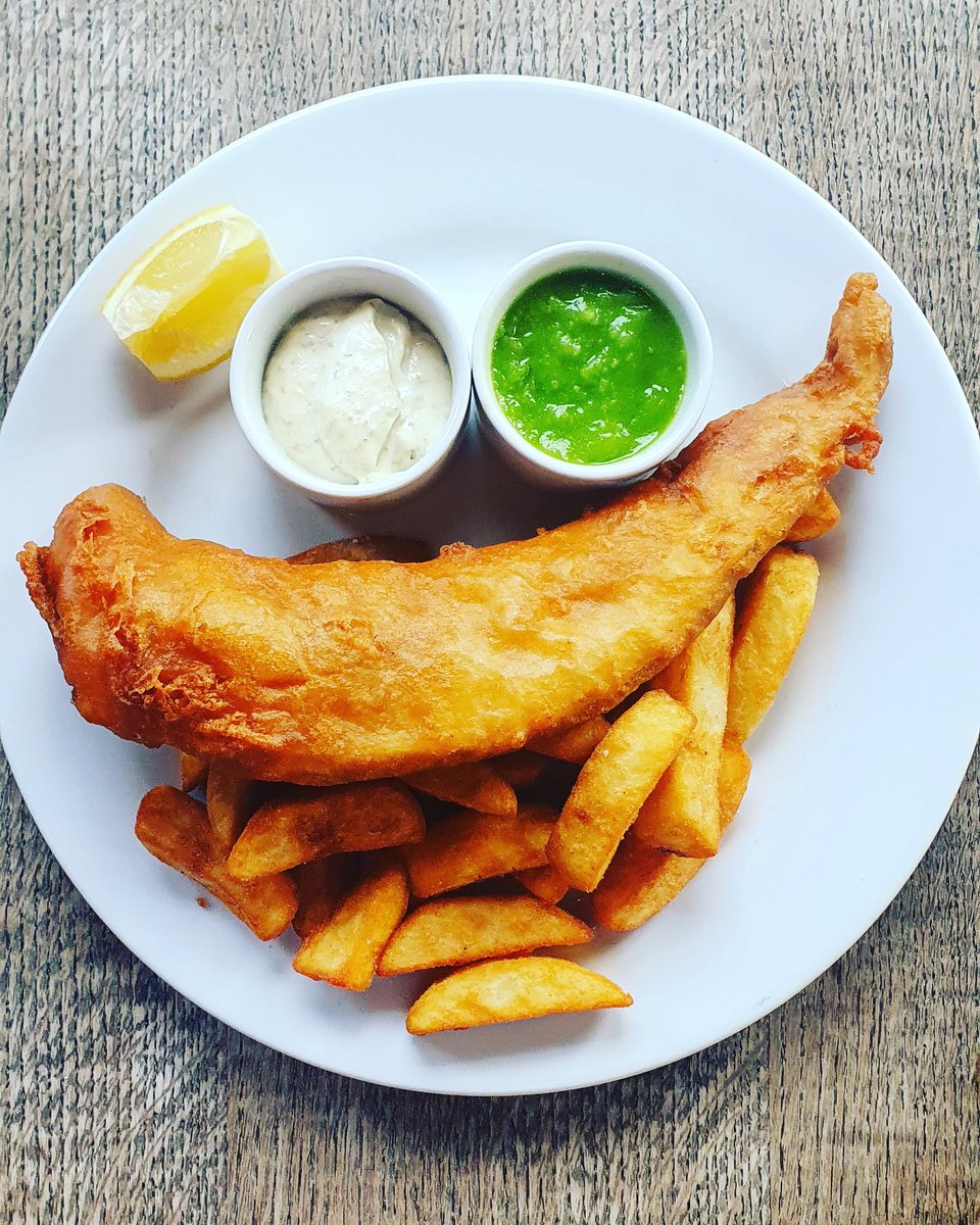 Check out our Beer Battered Cod &amp; Chips with Tartar Sauce &amp; Mushy Peas