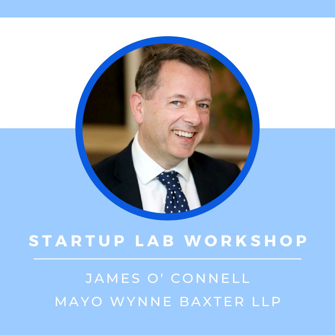 ‼️Special Guest‼️ In this weeks startup lab workshop we welcome James O' Connell from Mayo Wynne Baxter to talk to our Phase 2 cohort about company law ⚖ We look forward to welcoming James and learning from his expertise!