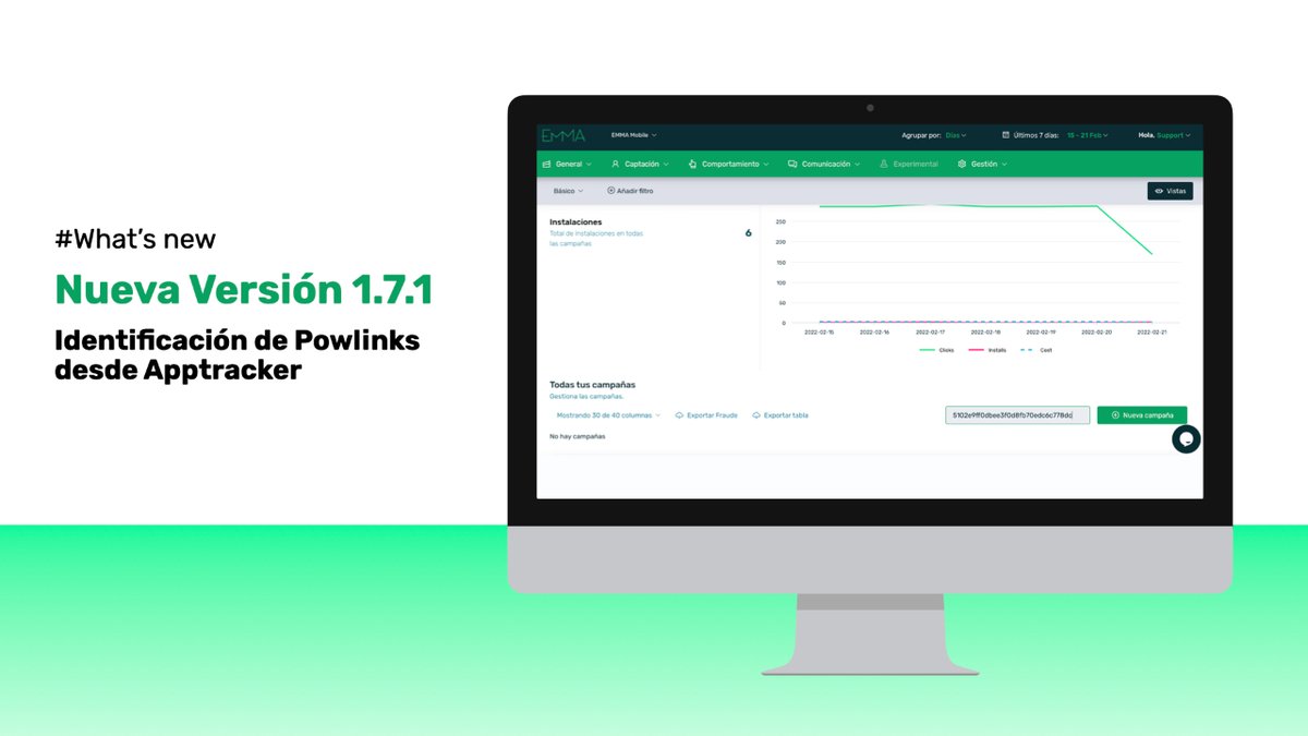 🔍¡No te lo pierdas!

Ahora, con la nueva #actualización de EMMA, si necesitas saber a qué campaña pertenece un #powlink🔗, podrás realizar una simple búsqueda del mismo desde el propio #Apptracker para que regreses a la campaña a la que pertenece el mismo. 

#appmarketing 
#apps