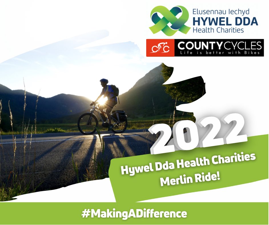 HywelDdaCharity's tweet photo. Hywel Dda Health Charities has a limited number of spaces for its fundraisers on the @CountyCycles #MerlinRide 2022! π΄ββοΈ
Challenge yourself to cycle 60 or 100 miles while raising money for #YourNHSCharity! π
Want to find out more? Visit π
https://t.co/mzHB7wqwGW https://t.co/LnuobannOj