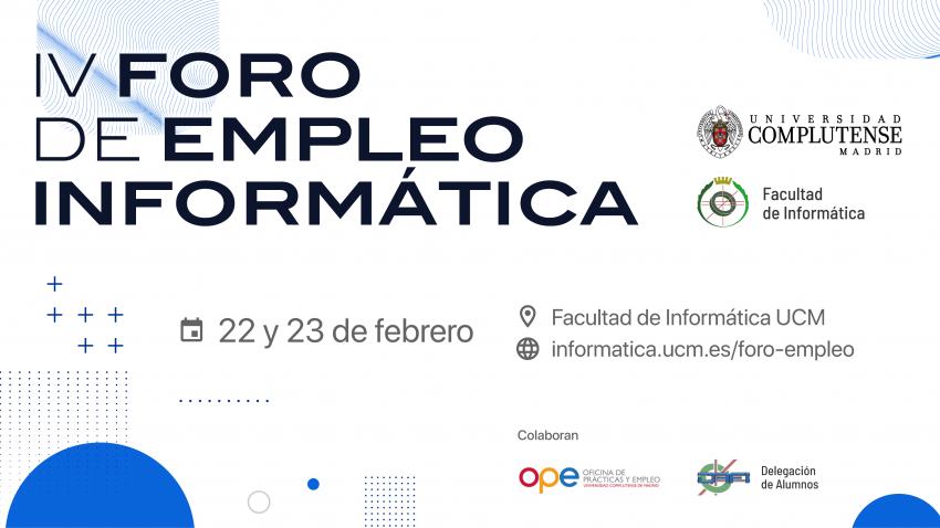 informaticaucm's tweet photo. #HoyEnLaFDI Conoce en persona a profesionales de los sectores más importantes IV Foro de Empleo de @informaticaucm, y encuentra tu primer puesto de trabajo https://t.co/WZUFAtg1DV