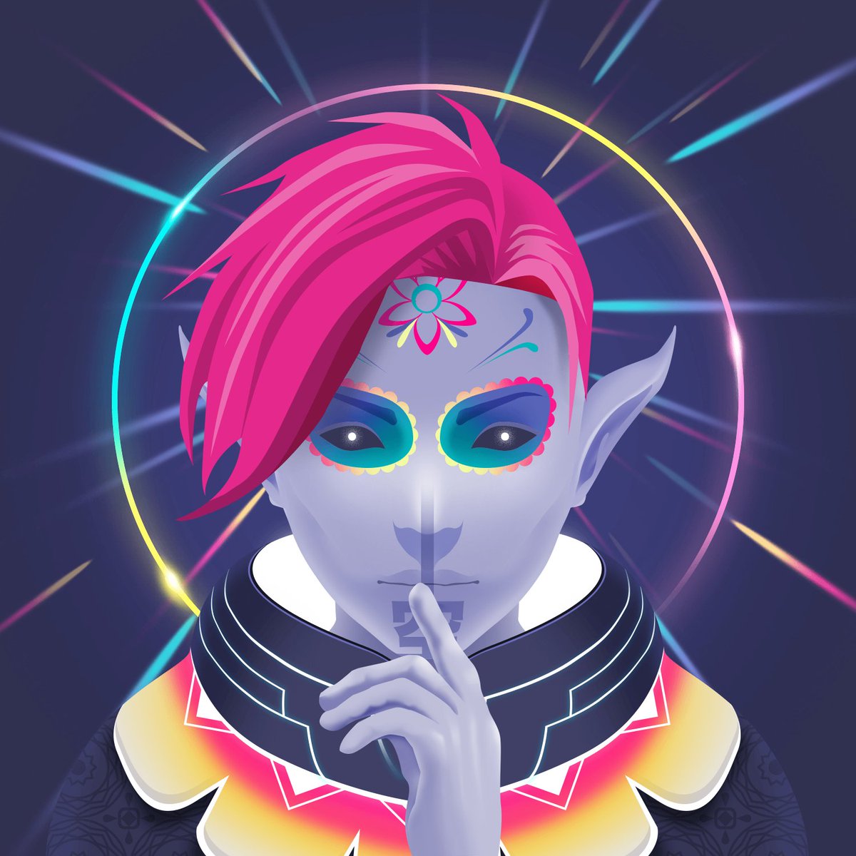 SemiBoldItalics's tweet photo. It's not everyday you get to craft a new deity for humanity. Meet Quetz, Spirit of Curiosity and Wisdom. Cheers, @NeonPantheonNFT! https://t.co/vxFKQbDGam