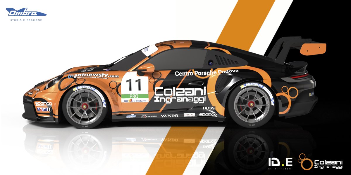 Per il terzo anno consecutivo Caglioni al via della Porsche Carrera Cup Italia con una delle nuove  GT3 Cup del team Ombra vestita di nuovi colori grazie alla collaborazione con Identity Event, che ha coinvolto uno dei suoi Main Partner: Colzani Ingranaggi.