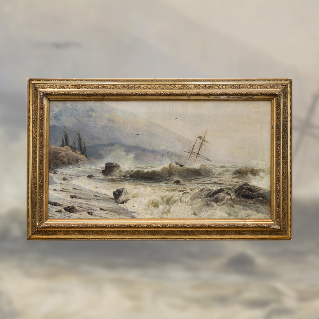 artantique1's tweet photo. ◈Аукционный дом №1 приглашает Вас на #Аукцион №83!

Неизвестный художник
Буря у берега
Россия, кон. XIX - нач. ХХ в. Холст, масло. 51 Х 94,5 см. 

Эстимейт:
110,000 — 200,000

Подробнее - https://t.co/Oha9dgJ4ku https://t.co/TSeyDvhouf