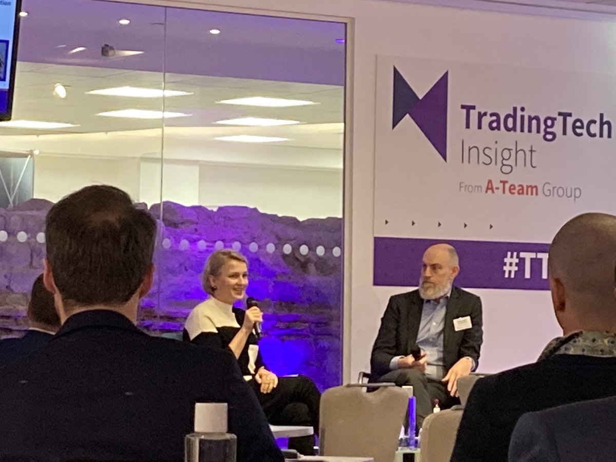 interopio's tweet image. Duncan Higgins (@SustTradingOrg) and Irina Sonich-Bright (@CreditSuisse) discuss the evolution of #ESG and #SustainableTrading at #TTSLDN! 
#renewableenergy #trading #fintech 
@TradingTechIns 
@ATeamInsight