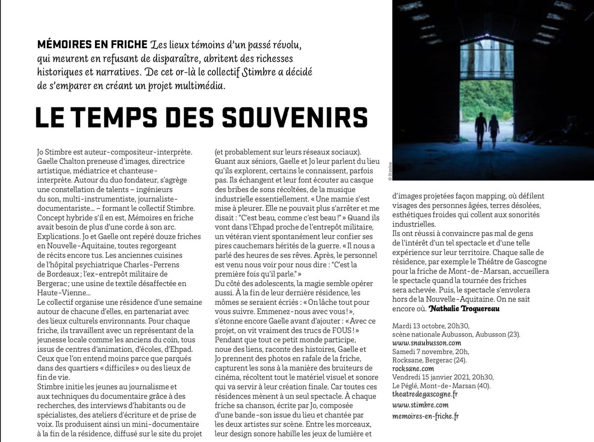 (Re)découvrez cet article sur le projet Mémoires en Friche, signé Nathalie Troquereau pour le <a href="/journaljunkpage/">junkpage</a>.