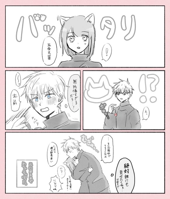 #じゅじゅプラス
呪i専五夢 ⚠️夢主顔有り/猫i耳表i現があります🙇‍♂️

任i務から帰iってきた🌸にご都i合呪i術で猫i耳が生iえていたので誰にも見iせたくない五の話 