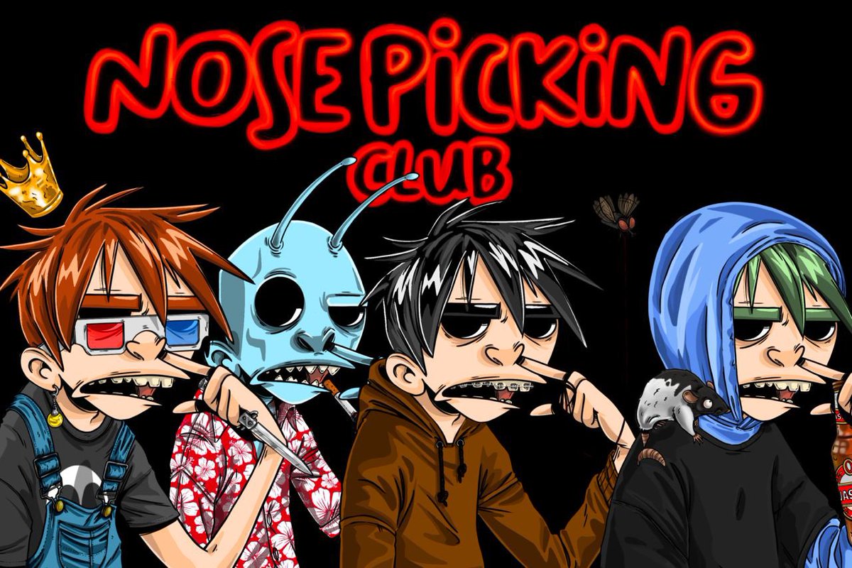 npc_eddie's tweet photo. @_NFTsArt @cybotz_nft ☣️Eddie finally got out of his smelly, messy room. 🔥🅿️

To celebrate the launch we will be giving away 10 free NFT.

To partecipate follow these steps:
✅follow @nosepickingclub on twitter
✅join Discord (Link in Bio) https://t.co/YKxM3KKcDI