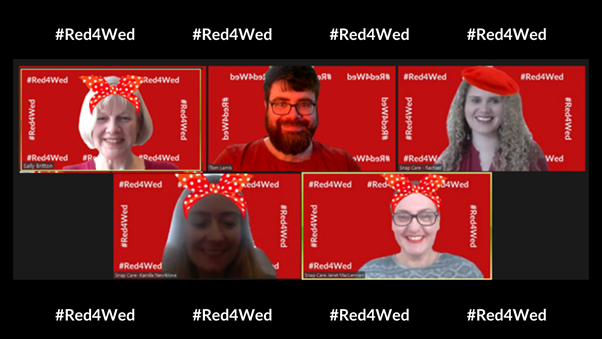 Some of the Snap Team donned all things red to support World Encephalitis Day. Encephalitis is an inflammation of the brain that anyone can happen to anyone. Please RT and help raise awareness. <a href="/encephalitis/">Encephalitis International</a> @encephalitisava #Red4Wed #Encephalitis #WorldEncephalitisDay