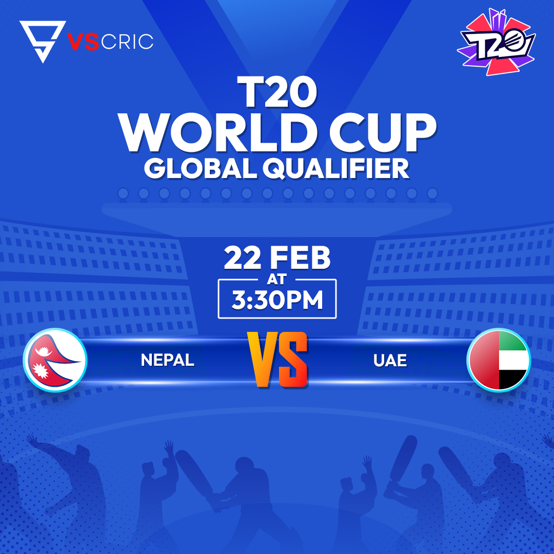Vscric_official's tweet photo. Choose to play a sport!🏏❤️

GLOBAL QUALIFIER 👊❤️
NEPAL VS. UAE

“Champions keep playing until they get it right.”– Billie Jean King

#Vscric #onewithVscric #IPL2022 #PSL #T10 #T20 #LPL2022 #IPLUpdates #BBL2022 #Worldcup2022 https://t.co/3A8uRoqlKj
