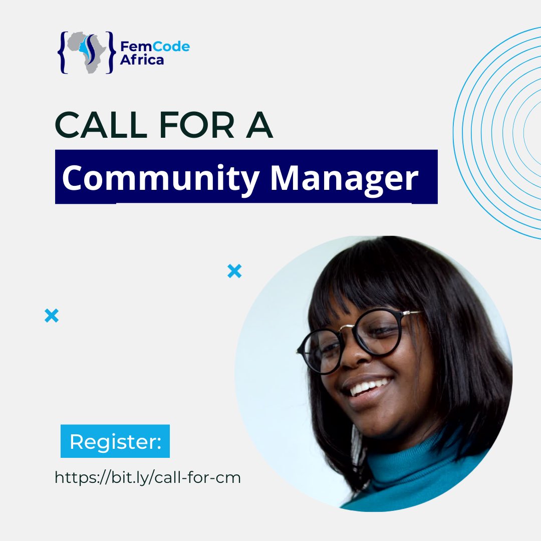 FemcodeA's tweet photo. The team at FemCode Africa is rebranding. We have identified how important a community is, and the impact it’ll make on our vision. 

We are currently seeking a community manager to handle the community aspect of our projects. If this sounds like you, please fill the form:👇👇👇 https://t.co/uOMHpFHTEx