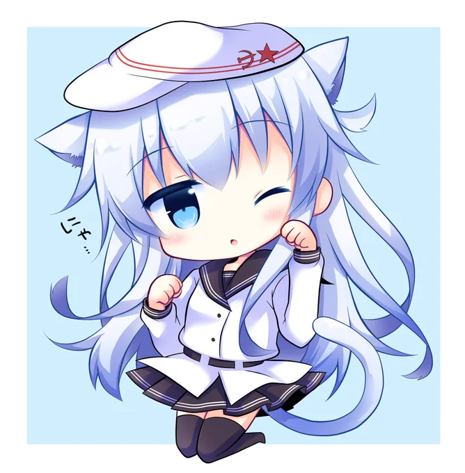 なんか過去絵探ってたらミニキャラのネコミミ響(ヌイ含む)いっぱい出てきた…!(まだある)#猫の日 #艦これ #響 #ヴェールヌイ 