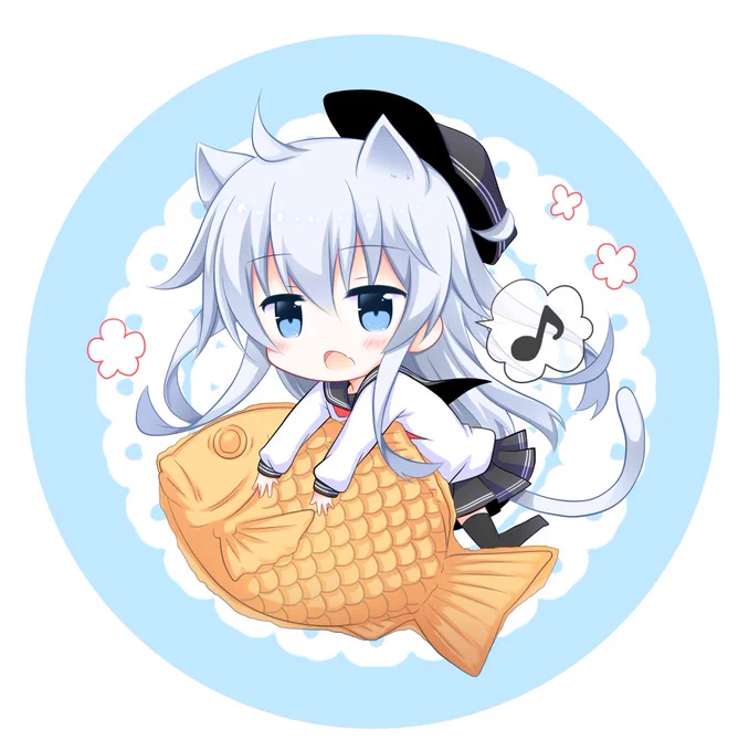 なんか過去絵探ってたらミニキャラのネコミミ響(ヌイ含む)いっぱい出てきた…!(まだある)#猫の日 #艦これ #響 #ヴェールヌイ 