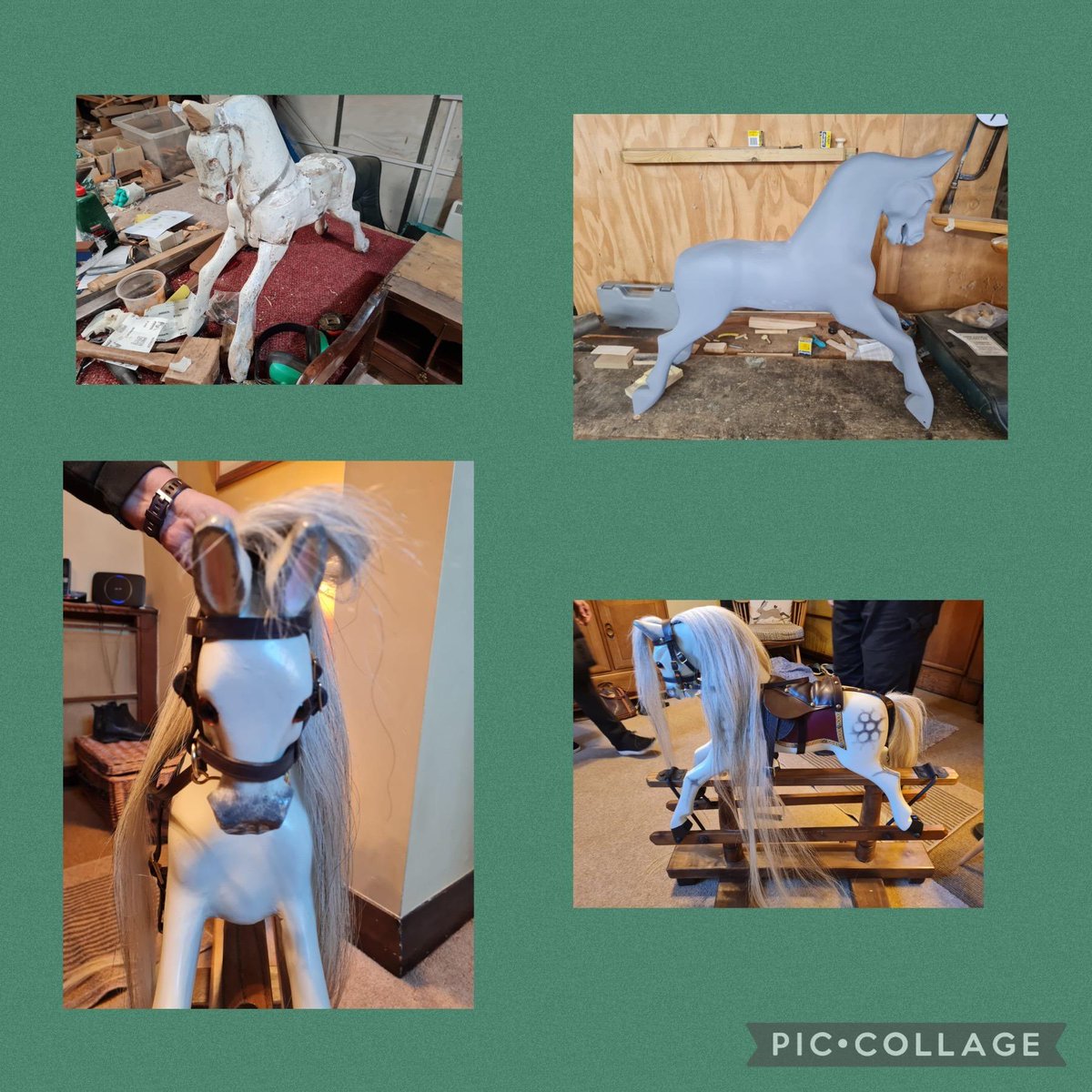 We loved restoring  this little Rocking Horse back to its former glory.   It has now gone home to  enjoy a long and happy life!