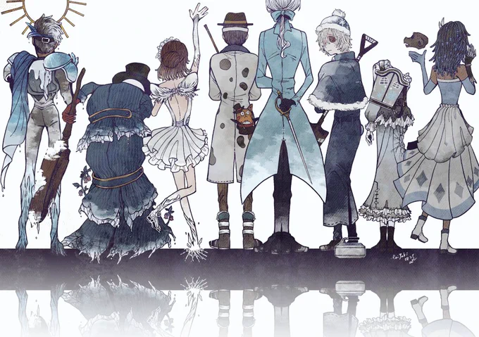 8人は7人、7人は6人、6人は5人、5人は4人、4人は3人、3人は2人、
そして誰もいなくなった 
