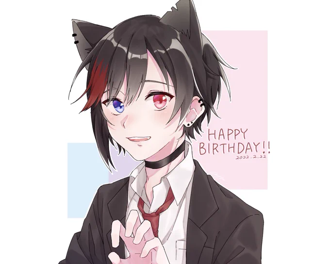 お誕生日おめでとうございます🐱🖤✨

#りいぬぎゃらりー 