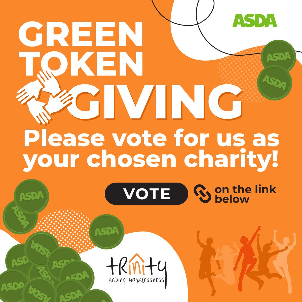Trinity Homeless Projects has been chosen for #greentokengiving at the Asda store in Hayes! 

All we need is some votes from the local community
You can support us by voting on the link below!😀
asda.com/green-tokens/s…

#asda #asdahayes #asdasupermarket #localcharity
#charityuk