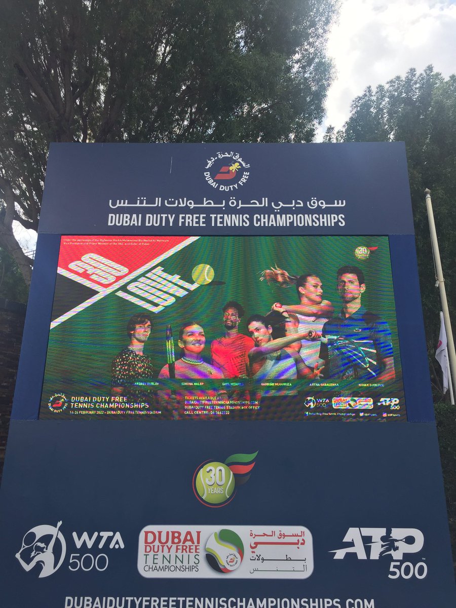 shmen555's tweet photo. No way to miss it #dubaidutyfreetennischampionchip https://t.co/cbLNzeohya
