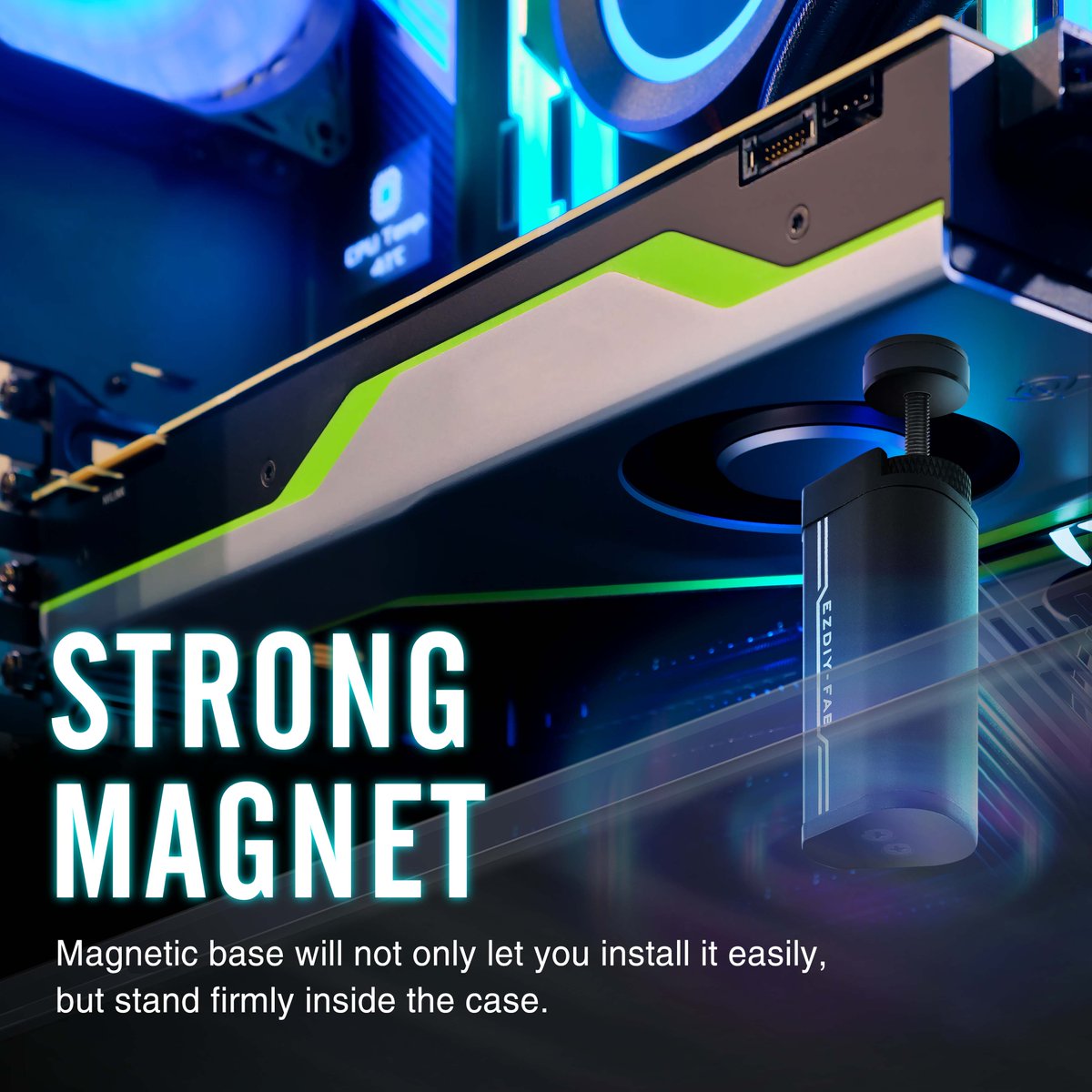 EzdiyF's tweet photo. EZDIY-FAB Compact GPU Support Stand RGB/NON-RGB version
**Adopt the sturdy aluminum alloy material
**Adjustable height design to match various PC cases
** RGB version can be sync with 5V ARGB M/B
https://t.co/QKDzOs6gvH
#gpuholder #gpusupport #gpusupportbracket #vgaholder https://t.co/0cQNgu4tN8
