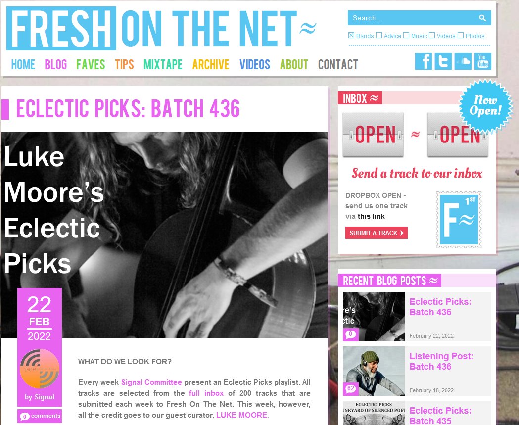 LukeMooreMusic's tweet photo. Fresh on the Net - Eclectic Picks!
I had the pleasure of picking these gems from last week's submissions. So much quality!
The playlist + my write-ups here:
https://t.co/D3wBCMZjnA
#NinaKahout @euanDbriggs #Syrel #Eclectisch #Herbarium #Christophersen @freshnet https://t.co/rAXg5UNVCo